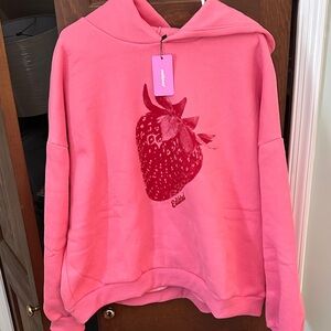 Edikted Pink Strawberry Graphic Sweater